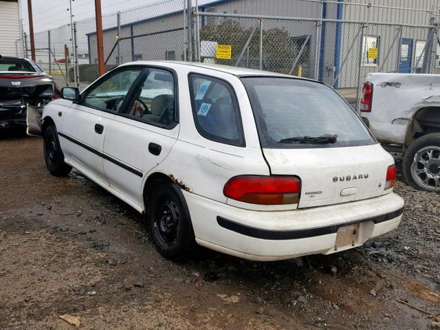 JF1GF2443PB812824 - 1993 SUBARU IMPREZA L WHITE photo 3