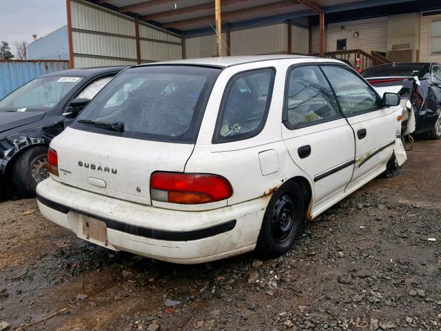 JF1GF2443PB812824 - 1993 SUBARU IMPREZA L WHITE photo 4