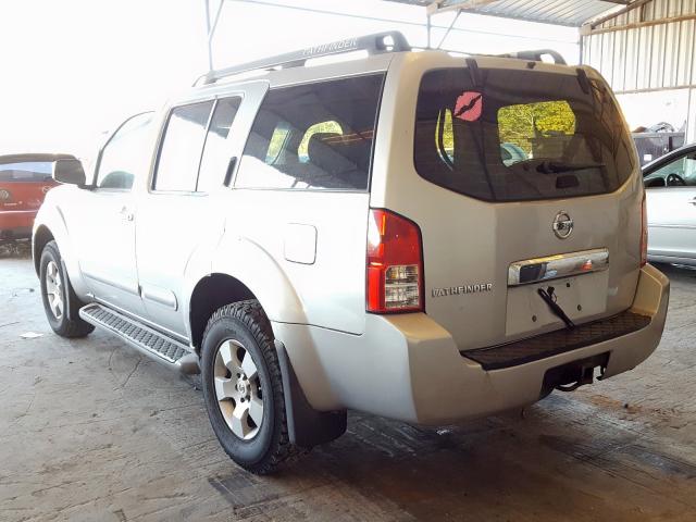 5N1AR18W26C615032 - 2006 NISSAN PATHFINDER GRAY photo 3