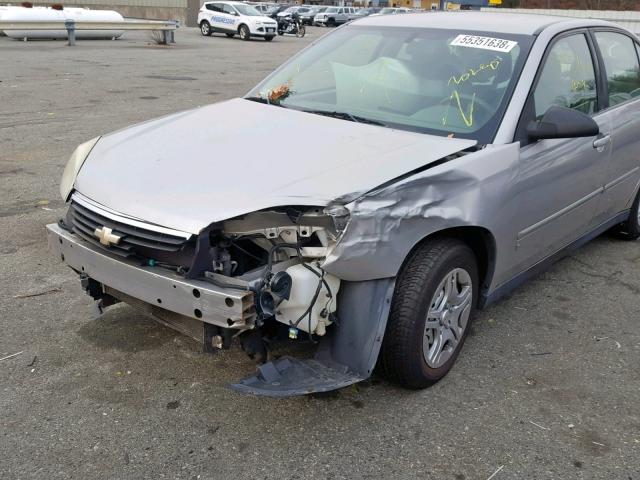 1G1ZS58F18F105980 - 2008 CHEVROLET MALIBU LS ვერცხლისფერი ფოტო 9