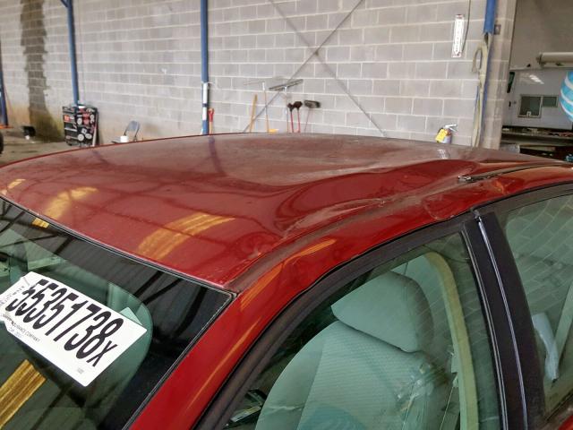 1G1ZS58F47F102246 - 2007 CHEVROLET MALIBU LS RED photo 9