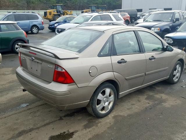 1FAFP34N65W139556 - 2005 FORD FOCUS ZX4 TAN photo 4