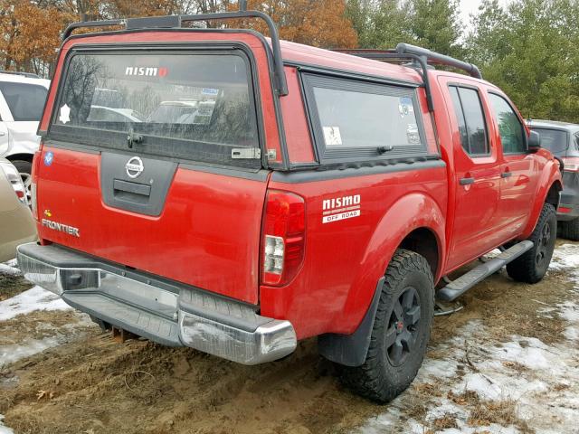 1N6AD07W25C411776 - 2005 NISSAN FRONTIER C RED photo 4