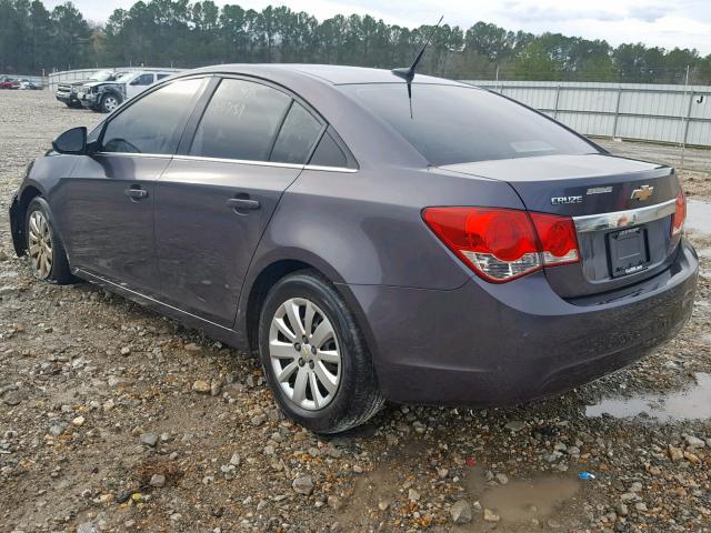 1G1PC5SH5B7104654 - 2011 CHEVROLET CRUZE LS GRAY photo 3