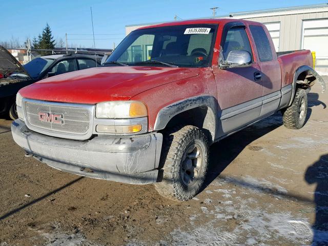 2GTEK19T6Y1158863 - 2000 GMC NEW SIERRA RED photo 2