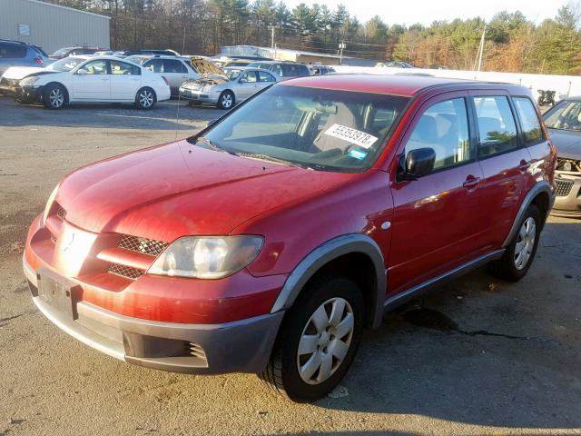 JA4LX31G63U034750 - 2003 MITSUBISHI OUTLANDER RED photo 2