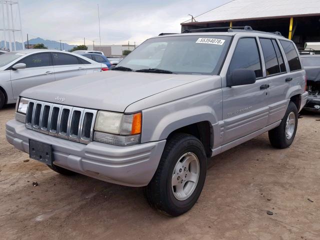 1J4FX48S3WC332907 - 1998 JEEP GRAND CHER SILVER photo 2