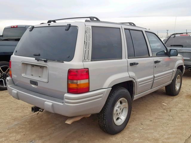 1J4FX48S3WC332907 - 1998 JEEP GRAND CHER SILVER photo 4