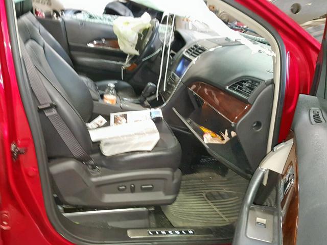 2LMDJ8JK0CBL16272 - 2012 LINCOLN MKX RED photo 5