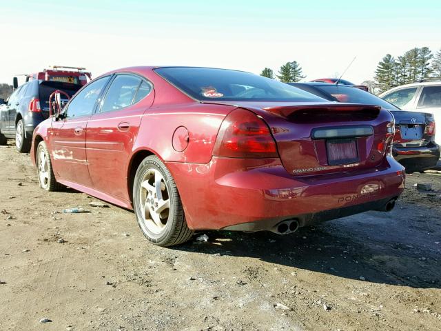 2G2WR524041122644 - 2004 PONTIAC GRAND PRIX RED photo 3