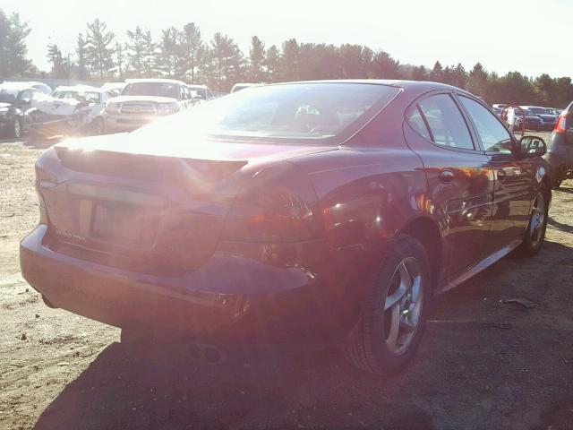 2G2WR524041122644 - 2004 PONTIAC GRAND PRIX RED photo 4