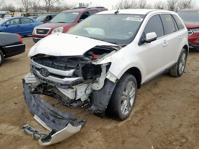 2FMDK3KC0BBB67105 - 2011 FORD EDGE LIMIT WHITE photo 2