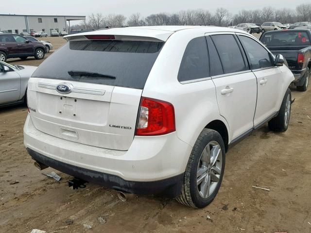 2FMDK3KC0BBB67105 - 2011 FORD EDGE LIMIT WHITE photo 4