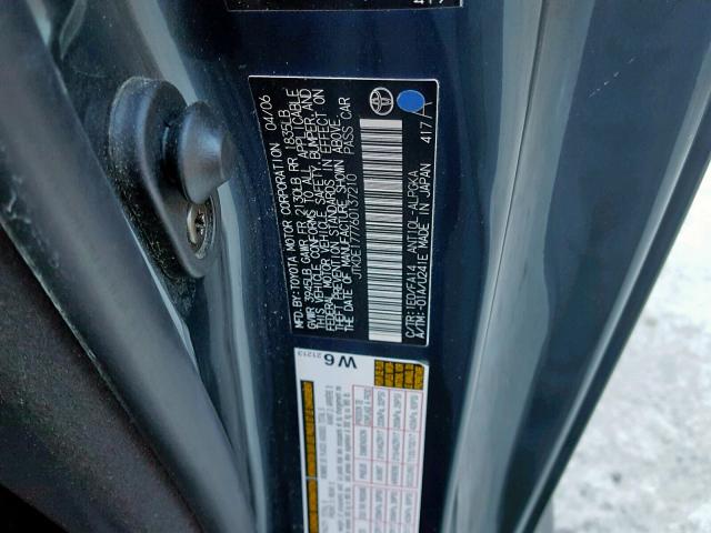 JTKDE177760137210 - 2006 TOYOTA SCION TC Boz foto 10