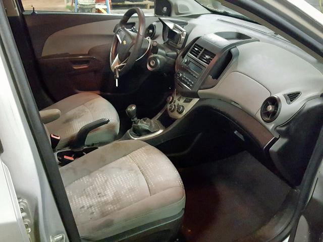1G1JB5SH9C4109125 - 2012 CHEVROLET SONIC LS 银色 照片 5