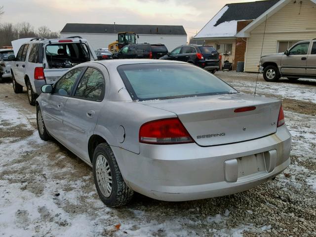 1C3EL46X31N656629 - 2001 CHRYSLER SEBRING LX SILVER photo 3