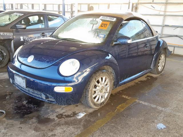 3VWCM31Y95M316991 - 2005 VOLKSWAGEN NEW BEETLE Mavi foto 2