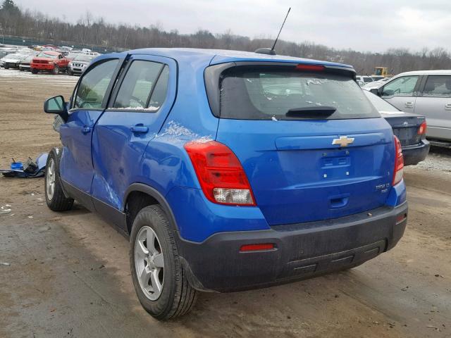 KL7CJPSB6FB085454 - 2015 CHEVROLET TRAX 1LS BLUE photo 3