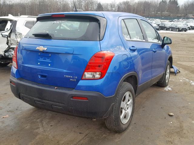 KL7CJPSB6FB085454 - 2015 CHEVROLET TRAX 1LS BLUE photo 4