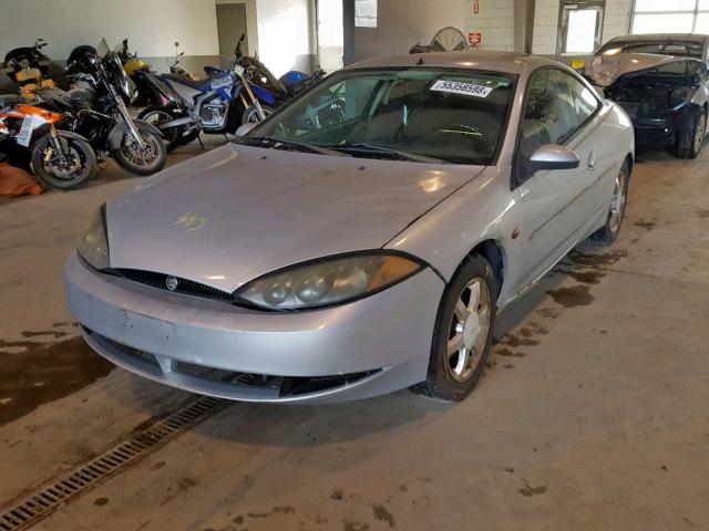 1ZWHT61L0X5669090 - 1999 MERCURY COUGAR V6 SILVER photo 2