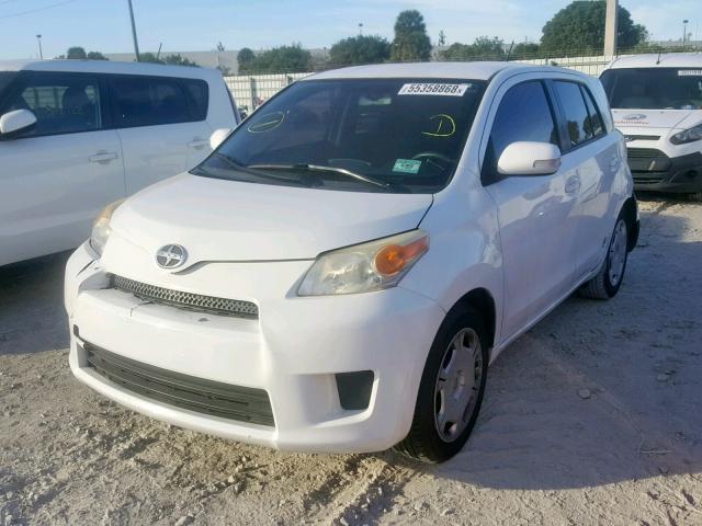 JTKKU4B46A1002683 - 2010 TOYOTA SCION XD WHITE photo 2