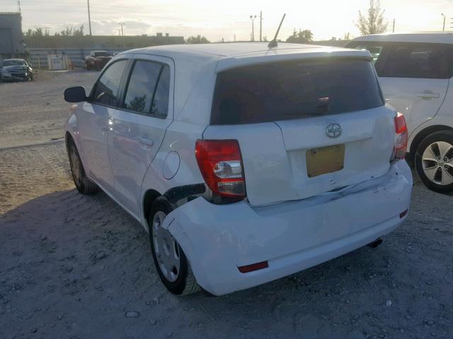 JTKKU4B46A1002683 - 2010 TOYOTA SCION XD WHITE photo 3