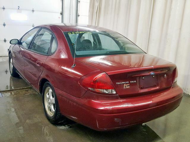 1FAFP55S44G193415 - 2004 FORD TAURUS SES MAROON photo 3