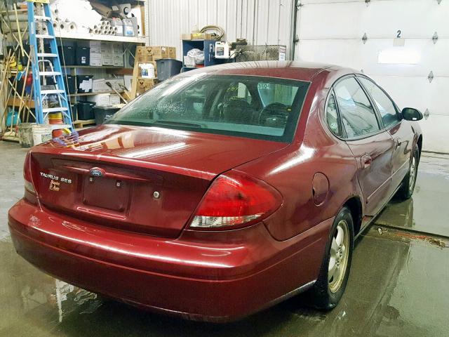 1FAFP55S44G193415 - 2004 FORD TAURUS SES MAROON photo 4