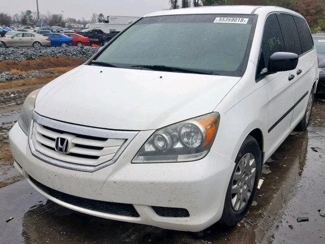 5FNRL38259B053474 - 2009 HONDA ODYSSEY LX WHITE photo 2