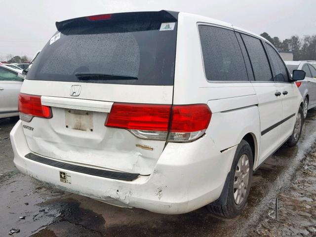 5FNRL38259B053474 - 2009 HONDA ODYSSEY LX WHITE photo 4