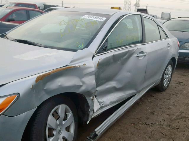 4T1BE46K27U543049 - 2007 TOYOTA CAMRY CE/L SILVER photo 10