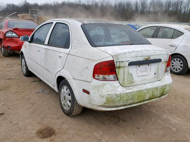 KL1TJ52684B216186 - 2004 CHEVROLET AVEO LS WHITE photo 3