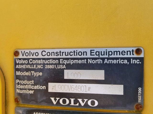 L90DV64801 - 2002 VOLVO L90D PIN YELLOW photo 10