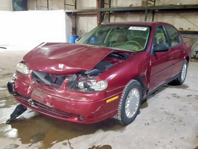 1G1ND52F95M190320 - 2005 CHEVROLET CLASSIC MAROON photo 2