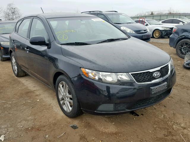 KNAFU5A28B5378596 - 2011 KIA FORTE EX BLACK photo 1