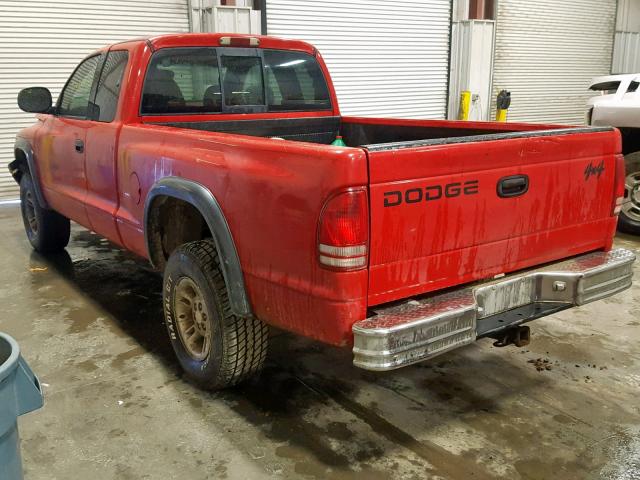 1B7GG22Y4WS573411 - 1998 DODGE DAKOTA RED photo 3