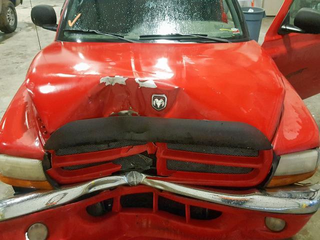 1B7GG22Y4WS573411 - 1998 DODGE DAKOTA RED photo 7