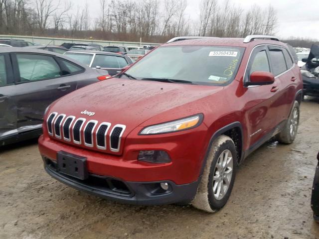 1C4PJMCB2FW528340 - 2015 JEEP CHEROKEE L RED photo 2