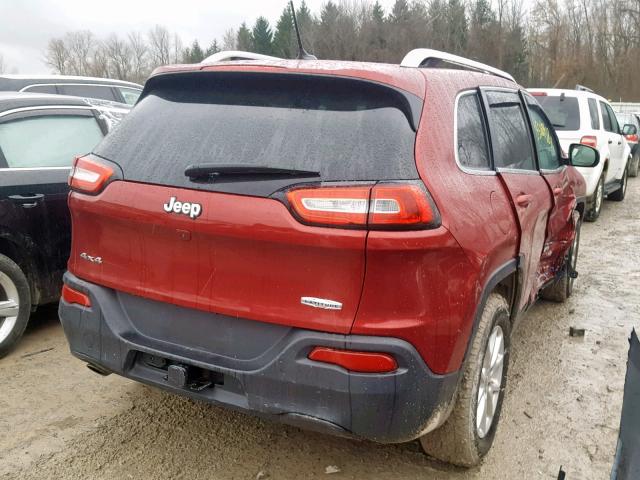 1C4PJMCB2FW528340 - 2015 JEEP CHEROKEE L RED photo 4