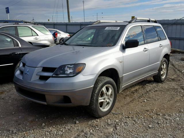 JA4LZ31F24U001361 - 2004 MITSUBISHI OUTLANDER GRAY photo 2