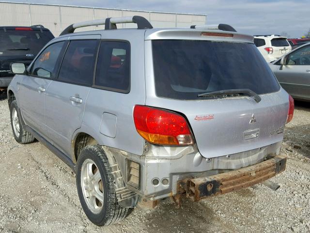 JA4LZ31F24U001361 - 2004 MITSUBISHI OUTLANDER GRAY photo 3