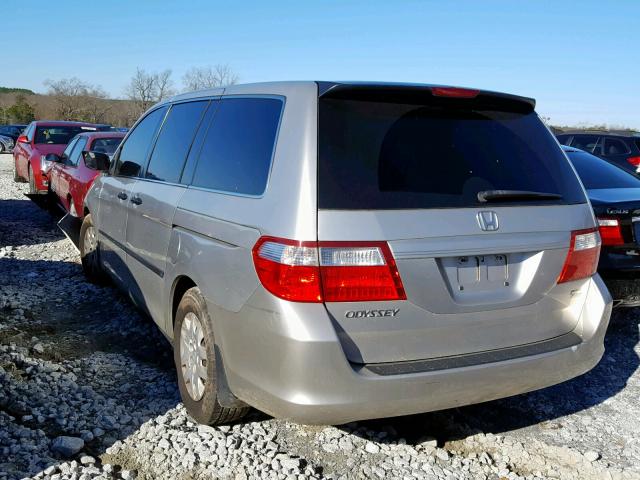 5FNRL38257B094541 - 2007 HONDA ODYSSEY LX SILVER photo 3