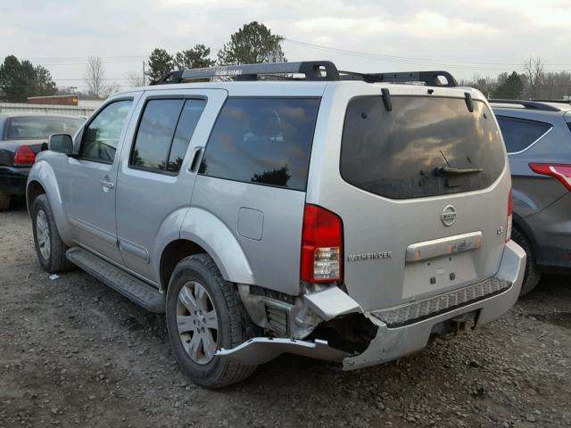 5N1AR18W77C604951 - 2007 NISSAN PATHFINDER SILVER photo 3