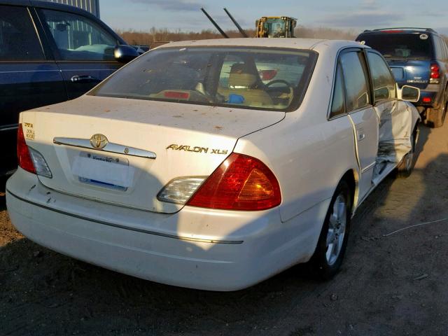 4T1BF28B12U197650 - 2002 TOYOTA AVALON XL WHITE photo 4