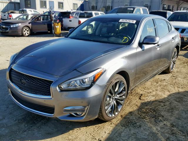 JN1BY1PP5JM330076 - 2018 INFINITI Q70L 3.7 L GRAY photo 2