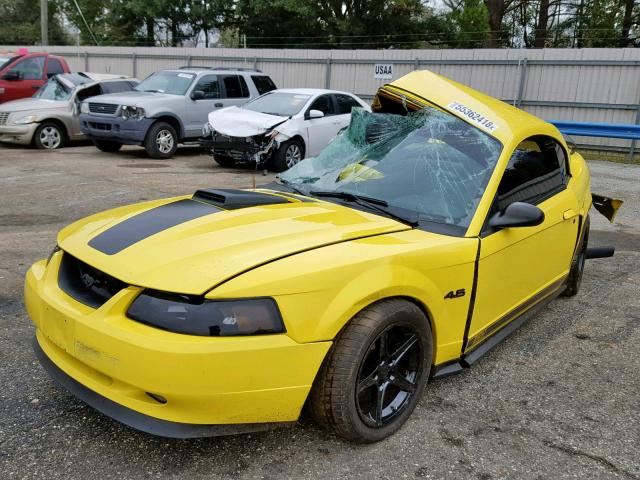 1FAFP42R93F435664 - 2003 FORD MUSTANG MA YELLOW photo 2