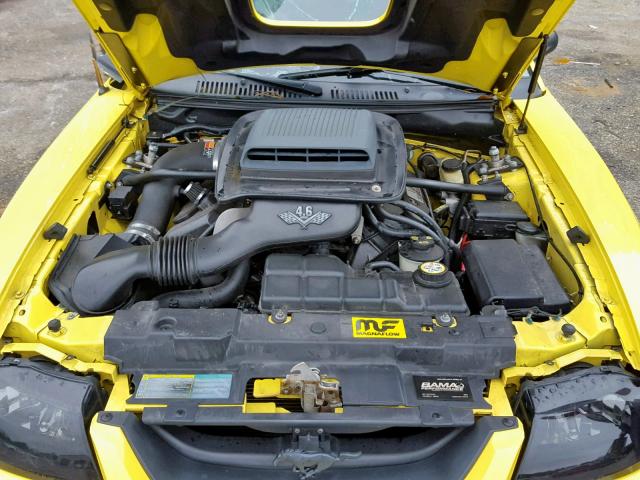 1FAFP42R93F435664 - 2003 FORD MUSTANG MA YELLOW photo 7