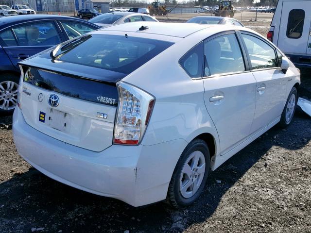 JTDKN3DU6A0148597 - 2010 TOYOTA PRIUS WHITE photo 4