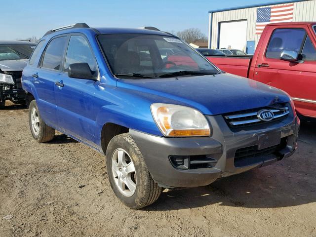 KNDJF724X77311903 - 2007 KIA SPORTAGE L BLUE photo 1