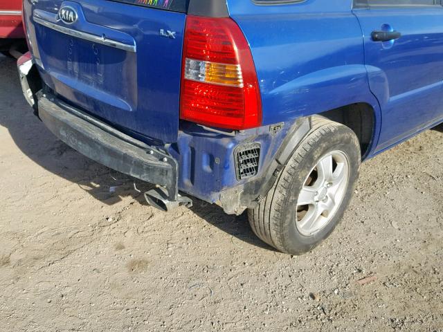 KNDJF724X77311903 - 2007 KIA SPORTAGE L BLUE photo 9